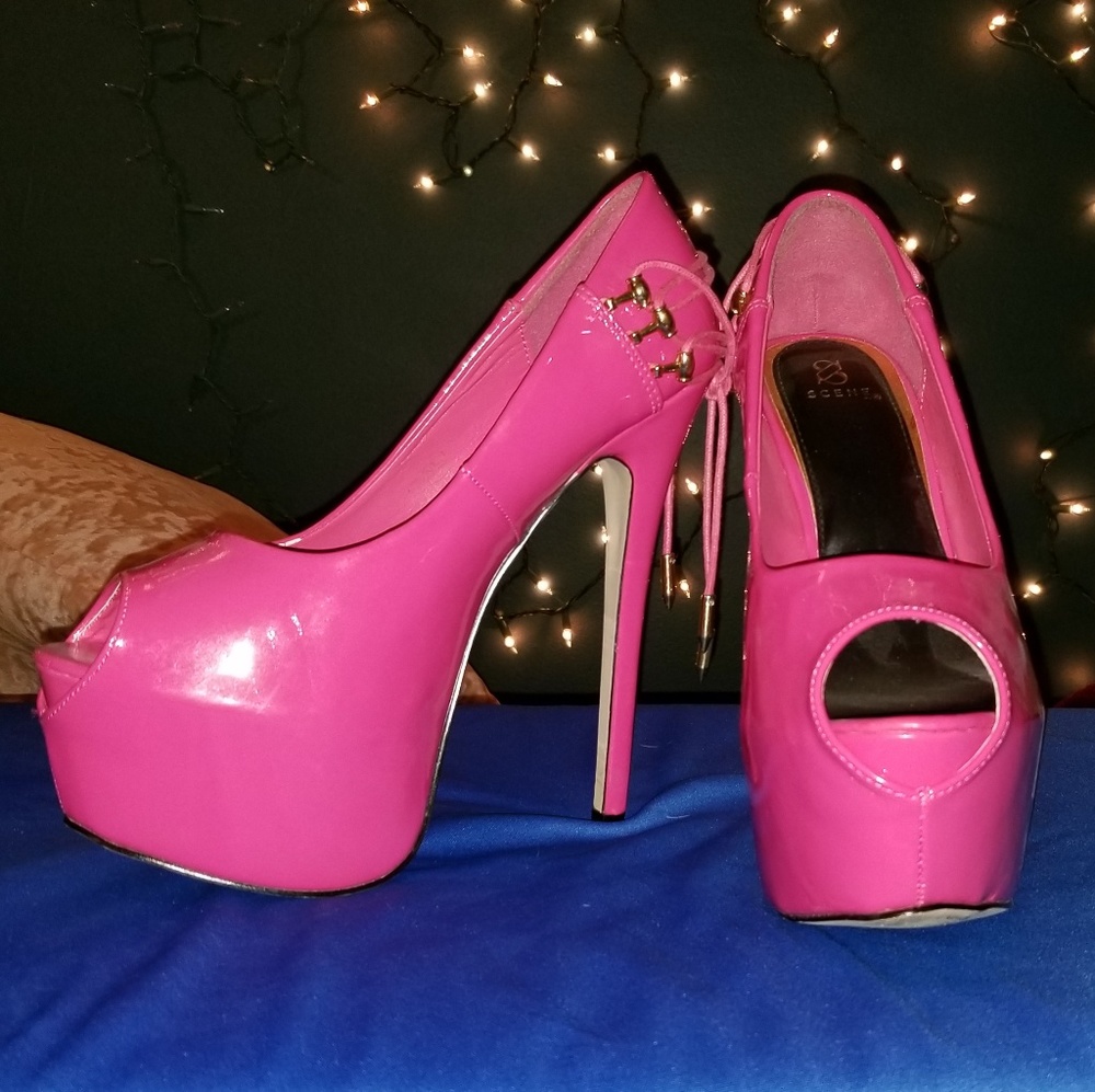 Hot pink stilettos